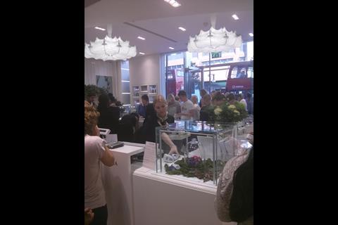 Crowds gather in the new Pandora store at Park House